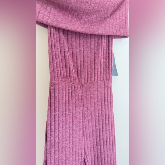 Lulus Always Styling Washed Burgundy Off-the-Shoulder Ribbed Jumpsuit - Picture 8 of 13